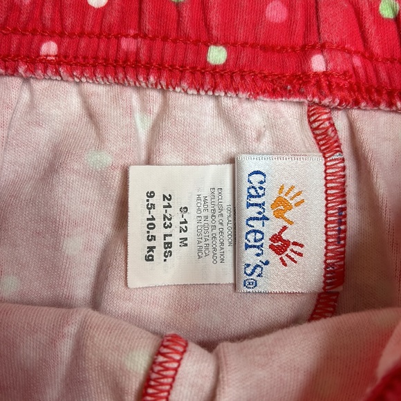 Carter’s Girl Baby 9-12M Pink Polka Dot Pear Twirl Two Piece Set - Picture 6 of 9